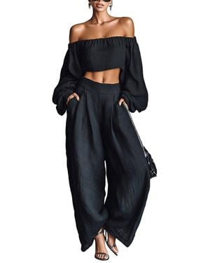 Amanda Royal Top & Pant Set - Blue