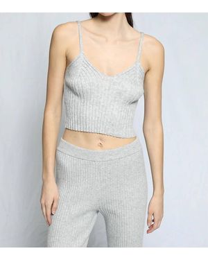 The Range Blended Knit Corset Tank - Gray