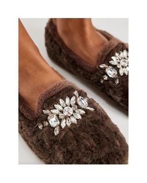 Free People Slumber Party Loafer Slippers, Mocha - Brown