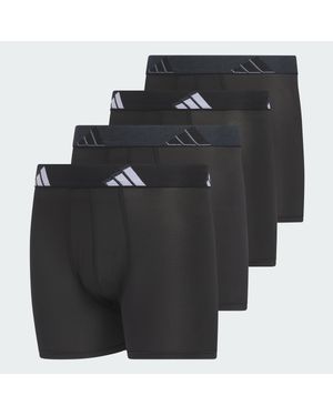 adidas Kids' Microfiber 4-Pack Boxer Brief Kids - Black