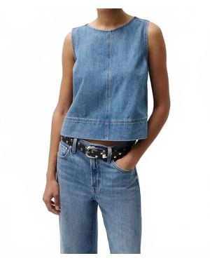 Pistola Rue Pop Over Swing Shirt - Blue