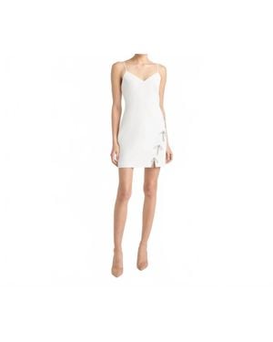 Cinq À Sept Corded Rhinestone Bow Bella Mini Dress - Black