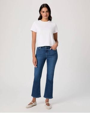 PAIGE Mason Crop Mid Rise Boot Jean - Blue