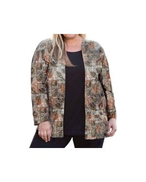 On The Plus Side Print Layla Twofer Top - Black