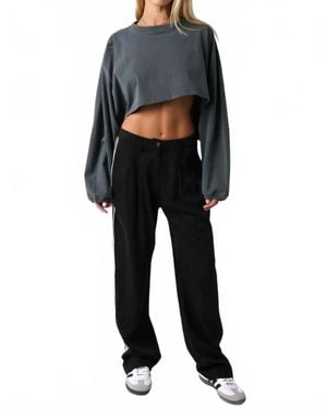 Olivaceous Side Stripe Track Pants - Black