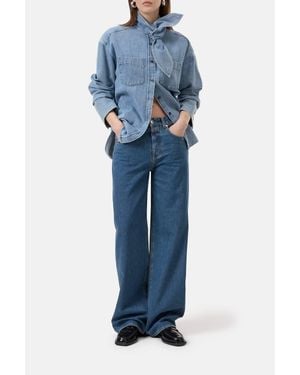 Closed Denim Scarf Shirt - Blue
