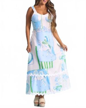 Core in Fashion Rachel Tie Back Dress - Blue