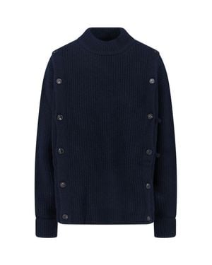 Setchu Ribbed Wool And Cashmere Sweater - Blue
