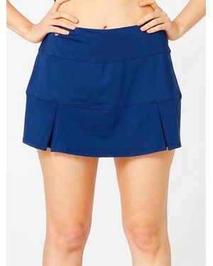 Cross Court Skirt With Shorts - Blue