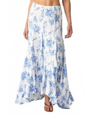 Olivaceous French Quarter Maxi Skirt - Blue