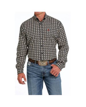 Cinch Long Sleeve Button-Down Shirt - Black