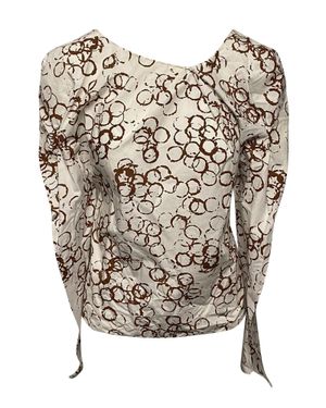 Marni Printed Cotton Scoop Blouse - White