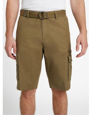 Guess Taylor Belted Cargo Shorts - Green