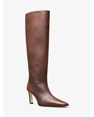 MICHAEL Michael Kors Darrah Burnished Leather Boot - Brown