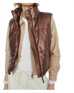 Melissa Nepton Aster Puffy Vest Top - Brown