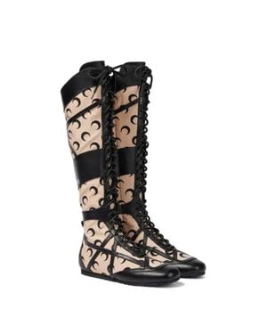 Jimmy Choo Kato X Marine Serre Knee-High Boots, Brand Size 34 Us - Black