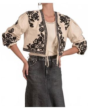Elan Tie Front Boho Jacket - Multicolor