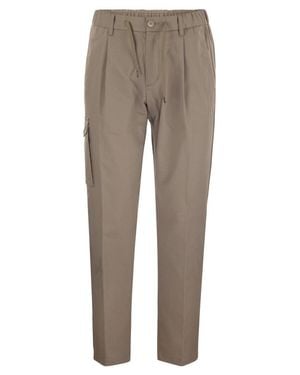 Herno Pure Cotton Resort Cargo Pants - Gray