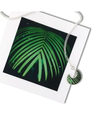 Foterra Jewelry Palm Mini Wave Necklace - Green
