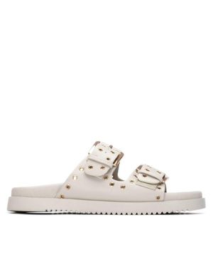 Xti Faux Leather Open Toe Sandals - White