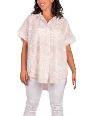 Gigi Moda Tropical Button Down Shirt - Pink