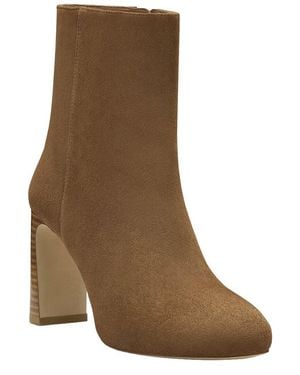 Stuart Weitzman Babette Platform Zip Suede Bootie - Brown