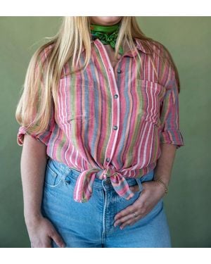 Tasha Polizzi Linen Shirt - Pink