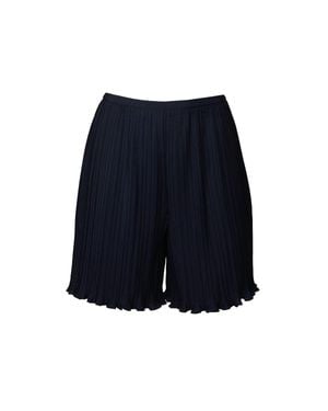Rebecca Taylor Plisse Pleat Short - Blue