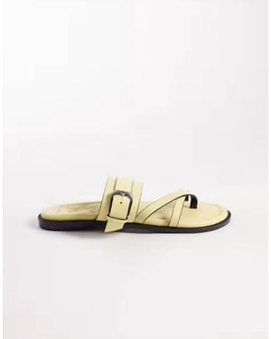 Free People Belted Cross Strap Sandal - White