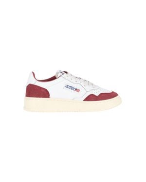 Autry Medalist Leather Suede Sneakers - Pink