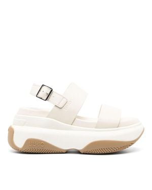 Liu Jo June 06 Chunky Platform Adjustable Strap Sandals - White