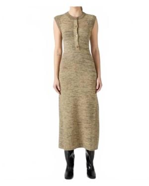Third Form Melange Knit Midi Dress - Natural
