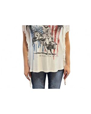Vocal Apparel Rodeo Fringe Top - Black
