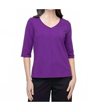 Liv Layers Elbow Sleeve Top - Purple