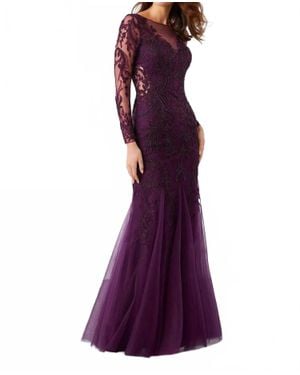 Mgny Long Sleeve Dress - Purple