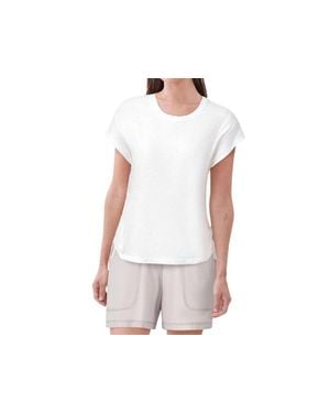 Surfside Supply Maria Cap Sleeve Slub Tee - White