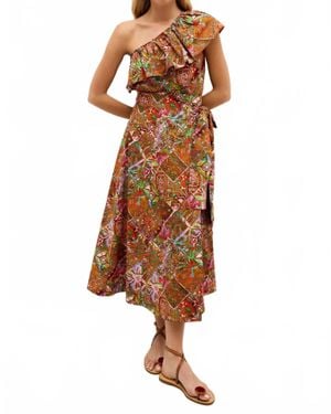 Marie Oliver Estine Wrap Skirt - Brown