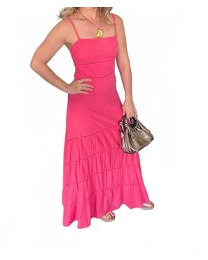 Blanco BY NATURE Crochet Maxi Dress - Pink