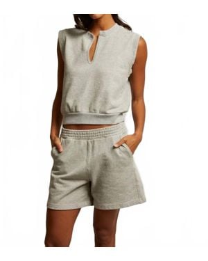 PERFECTWHITETEE Bari French Terry Shorts - Natural