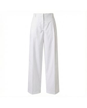 N°21 Wide-Leg Pleated Pants - White