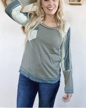 Pol Long Sleeve Top - Blue