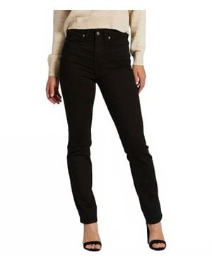 Silver Jeans Co. Infinite High Rise Straight Leg Jeans - Black