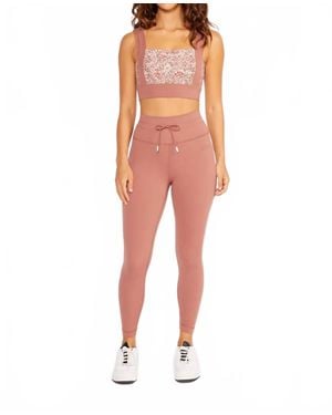 Cream Yoga Aria 7/8 Length Leggings - Orange