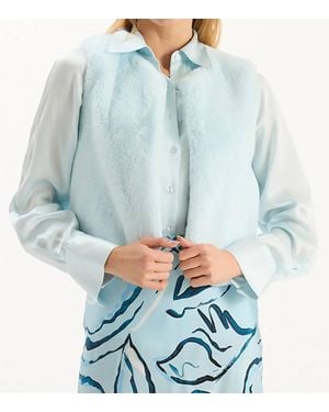 tyler boe Tai Faux Fur Vest - Blue