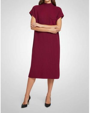 Zenana Fireside Haze Sweater Dress - Red