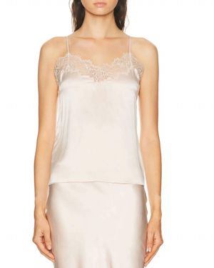 SABLYN Bobbi Lace Trim V-Neck Cami - White
