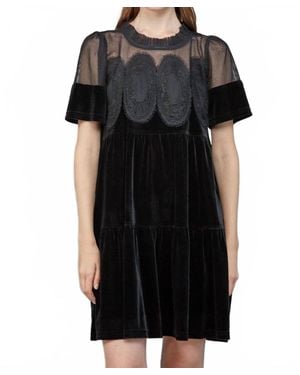 Fate Velvet Mini Dress - Black