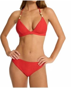 Sea Level Caracus Tri Halter Bikini Top - Red