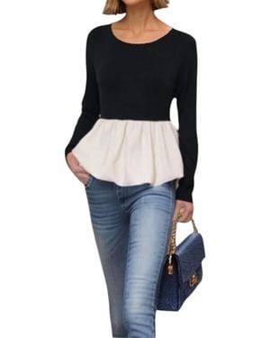 VAVA Eyewear Lucy Bubble Hem Top - Blue