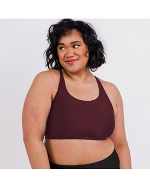 Calypsa Plus Racerback Swim Bra With Removable Cups - Orange